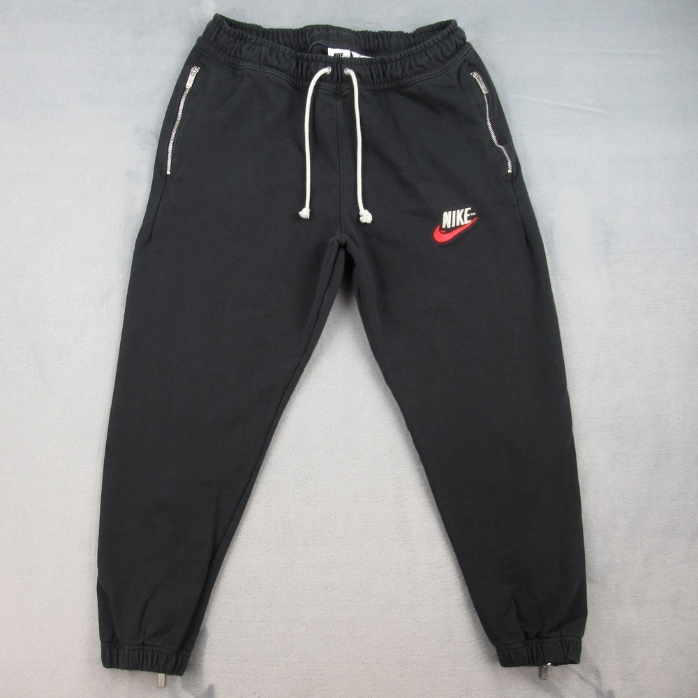 Nike Sportswear Trend Fleece Zipper Jogger Pants Black DM5271-045 Mens Medium